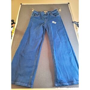 KUT from the Kloth Women's Blue Dark Wash Denim Wide-Leg High Rise Jeans 6